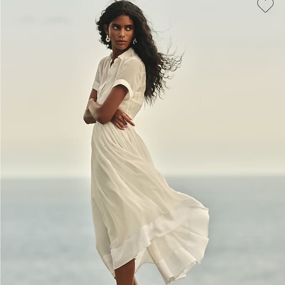J.CREW Elena shirtdress in chiffon